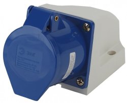 Розетка стационарная наружная 123 2Р+РЕ 32А 220В IP44 Эра Б0032877