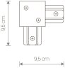 Соединитель L-образный для однофазного шинопровода Nowodvorski Profile Recessed 8970