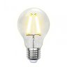 Лампа светодиодная филаментная (UL-00001372) Uniel E27 8W 4000K прозрачная LED-A60-8W/NW/E27/CL PLS02WH
