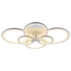 Светодиодная диммируемая люстра с ПДУ Profit Light 8077/6 PGD 168W+8W RGB