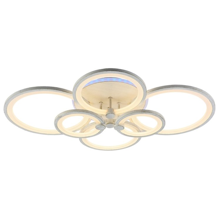 Светодиодная диммируемая люстра с ПДУ Profit Light 8077/6 PGD 168W+8W RGB