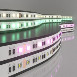 5м. Светодиодная лента теплого и RGB цвета 3300К 5050, 24W , 24V, 60LED, IP20 Elektrostandard (a053701)