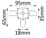 Соединитель Т-образный для однофазного шинопровода CLT 0.211 Crystal Lux (CLT 0.211 03 BL)