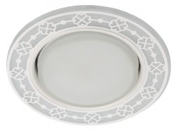 Встраиваемый светильник c LED подсветкой Эра DK LD28 WH/WH (Б0037391)
