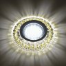 Встраиваемый светильник с LED подсветкой Fametto Luciole DLS-L138 Gu5.3 Glassy/Gold (UL-00003869)