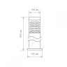 1507 серый Столб уличный Elektrostandard Techno (a035094)