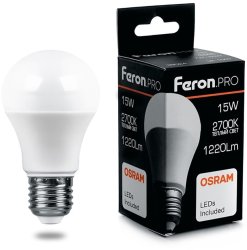 Лампа светодиодная Feron.PRO LB-1015 Шар E27 15W 2700K 38035