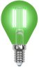 Светодиодная лампа E14 5W (зеленый) Air Uniel LED-G45-5W-GREEN-E14 GLA02GR (UL-00002987)