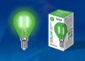 Светодиодная лампа E14 5W (зеленый) Air Uniel LED-G45-5W-GREEN-E14 GLA02GR (UL-00002987)