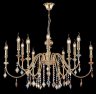 Люстра подвесная Crystal Lux с лампочками MERCEDES SP6+6 GOLD/COLOR+Lamps E14 Свеча
