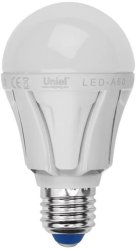 Лампа светодиодная (UL-00002005) Uniel E27 12W 6500K матовая LED-A60 12W/DW/E27/FR PLP01WH