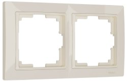 Рамка на 2 поста (слоновая кость, basic) Werkel W0022003