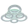 Светодиодная диммируемая люстра с ПДУ Profit Light 8061/3+3 WHT 240W+8W RGB
