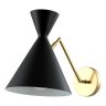 Бра Joven Crystal Lux с лампочкой JOVEN AP1 GOLD/BLACK+Lamps E27 P45
