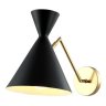 Бра Joven Crystal Lux с лампочкой JOVEN AP1 GOLD/BLACK+Lamps E27 P45