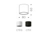 Корпус светильника накладной для насадок D70mm Ambrella light Diy Spot C7510