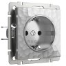 Розетка с заземлением (серебряный) Hammer Werkel W1271006