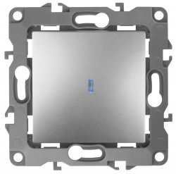 Выключатель одноклавишный с подсветкой ЭРА 12 10AX 250V 12-1102-03 Б0014635