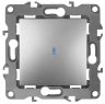 Выключатель одноклавишный с подсветкой ЭРА 12 10AX 250V 12-1102-03 Б0014635