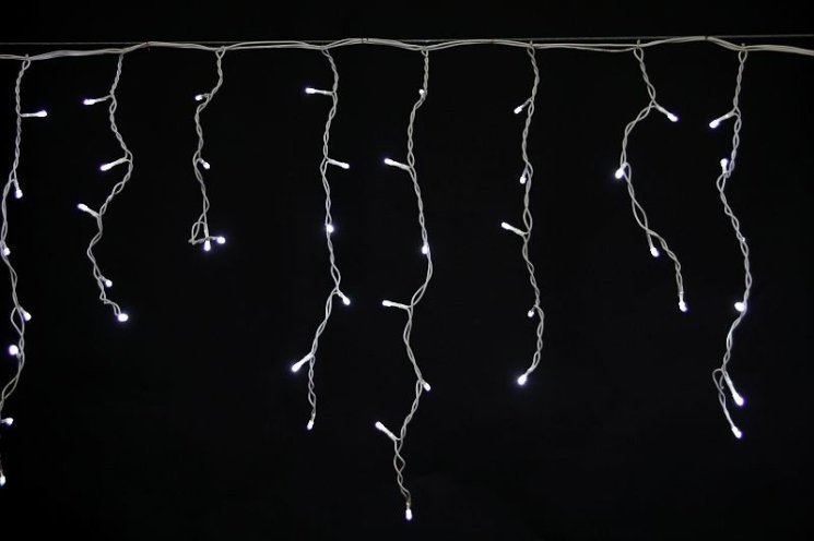 5х0,6м. Гирлянда бахрома влагозащищенная 180LED (белый) A-056R WT Sneha 1112296