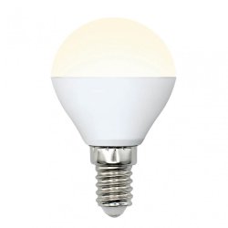 Лампа светодиодная (UL-00002375) Uniel E14 6W 3000K матовая LED-G45-6W/WW/E14/FR/MB PLM11WH