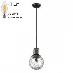 Подвесной светильник  Odeon Greeni с лампочкой 5026/1+Lamps E14 Свеча