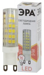 Светодиодная лампа G9 7W 2700К (теплый) Эра LED JCD-7W-CER-827-G9 (Б0027865)