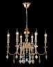 Подвесная люстра Crystal Lux с лампочками Mercedes SP6 Gold/Color+Lamps E14 Свеча