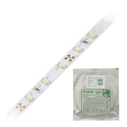 Светодиодная лента Volpe (UL-00004537) 4,8W/m 60LED/m 2835SMD холодный белый 5M ULS-Q320 2835-60LED/m-8mm-IP20-DC12V-4,8W/m-5M-6500K