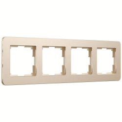 Рамка на 4 поста Platinum (шампань) Werkel W0042611