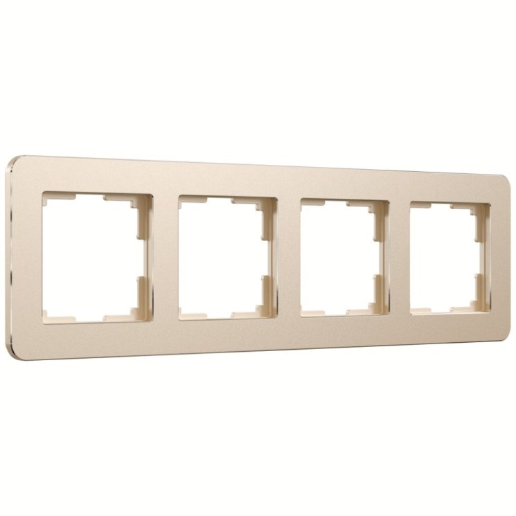 Рамка на 4 поста Platinum (шампань) Werkel W0042611