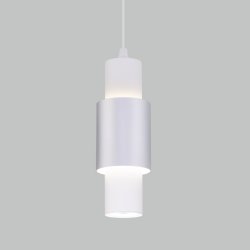Подвесной светодиодный светильник Bento Eurosvet 50204/1 LED белый/матовое серебро (a051716)
