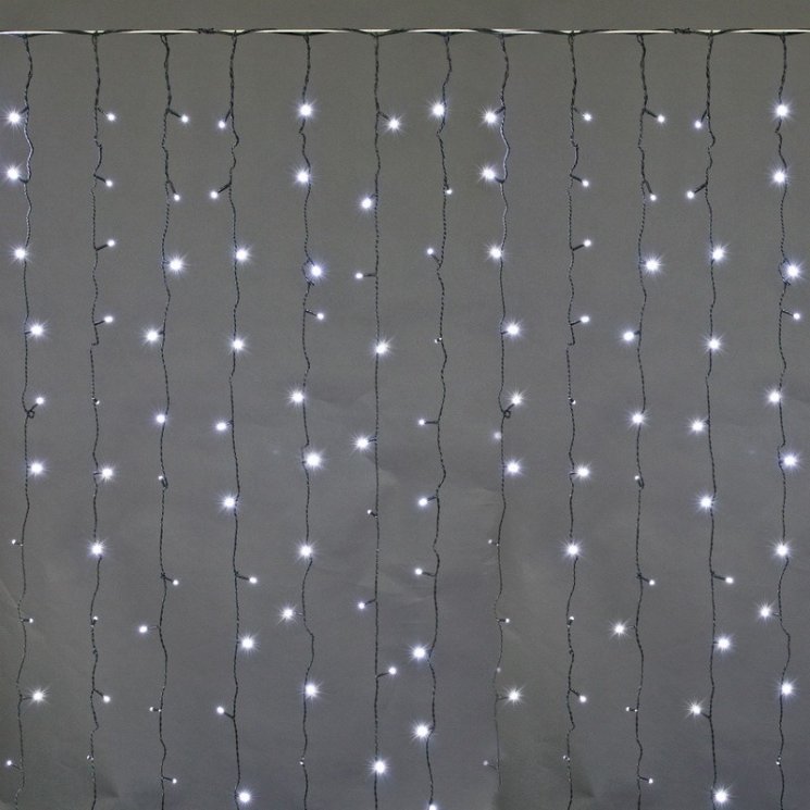 2*2м. Гирлянда занавес 300LED (белый) A-943 WT Sneha 1421855