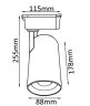 Трековый светильник однофазный Crystal Lux CLT 0.31 006 40W BL