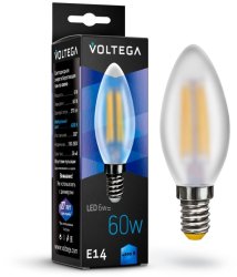Филаментная светодиодная лампа E14 6W 4000К (белый) Crystal Voltega 7045
