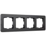 Рамка на 4 поста Platinum (черный алюминий) Werkel W0042608
