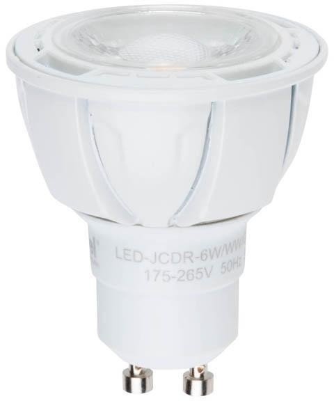 Лампа светодиодная диммируемая (UL-00003988) Uniel GU10 6W 4000K матовая LED-JCDR 6W/NW/GU10/FR/DIM PLP01WH
