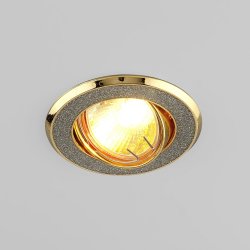 611 MR16  SL/GD серебряный блеск/золото Встраиваемый точечный светильник Elektrostandard 4690389000119 (a032238)