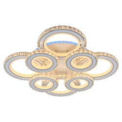 Светодиодная диммируемая люстра с ПДУ Profit Light 8061/4+4 WHT 320W+10W RGB