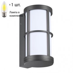 Уличный настенный светильник Novotech Zebra с лампочкой 370775+Lamps E27 Свеча