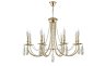 Подвесная люстра Crystal Lux VICTORIA SP8 GOLD/AMBER
