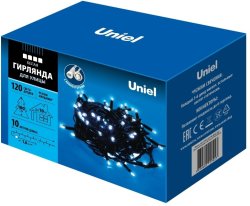 Гирлянда LED белая (10м.) с эффектом мерцания Uniel ULD-S1000-120-TBK  (UL-00003944)