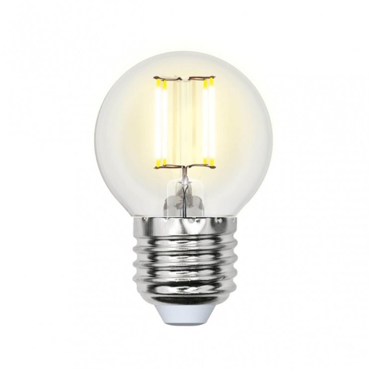 Филаментная лампа E27 5W 3000К (теплый) Multibright Uniel LED-G45-5W-WW-E27-CL-MB GLM10TR (UL-00002370)