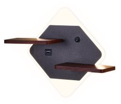 Настенный светодиодный светильник с полками и USB портом Ambrella light Wall FW101 (00-00003312)