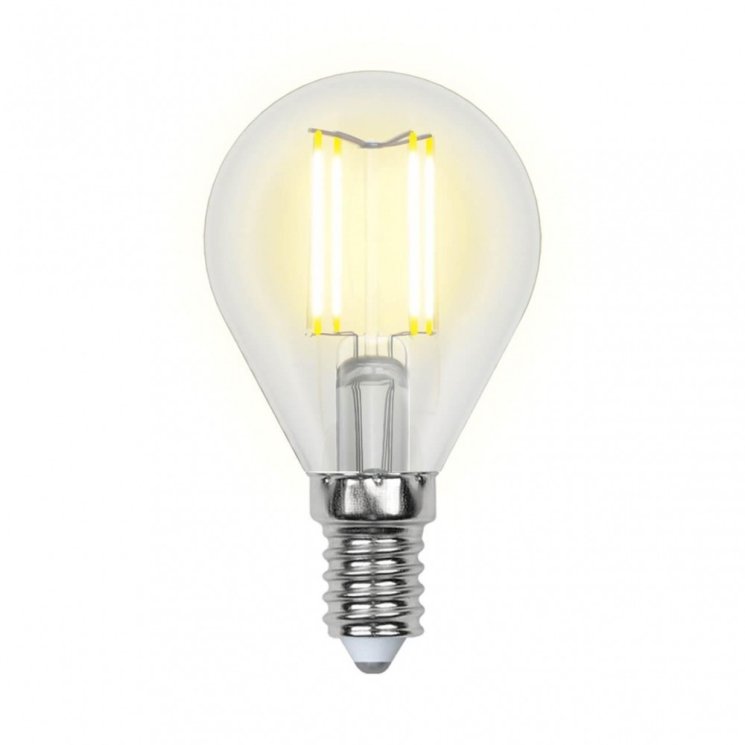 Филаментная лампа E14 5W 3000К (теплый) Multibright Uniel LED-G45-5W-WW-E14-CL-MB GLM10TR (UL-00002369)