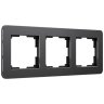 Рамка на 3 поста Platinum (черный алюминий) Werkel W0032608