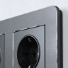 Рамка на 3 поста Platinum (черный алюминий) Werkel W0032608