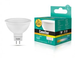 Светодиодная лампа GU5.3 5W 3000K (теплый) JCDR Camelion LED5-S108/830/GU5.3 (12041)