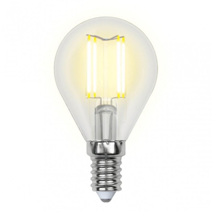 Филаментная лампа E14 6W 3000K (теплый) Air Uniel LED-G45-6W-WW-E14-CL GLA01TR (UL-00002201)