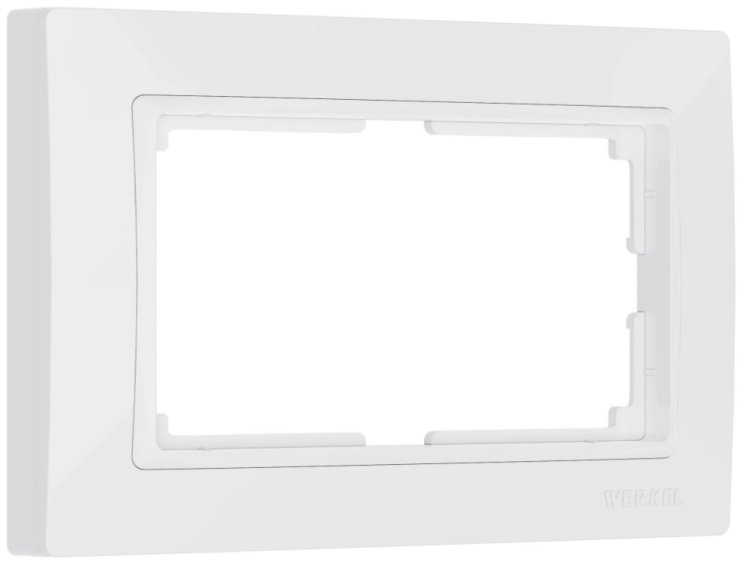 Рамка для двойной розетки (белый, basic) Werkel W0082001
